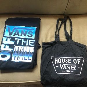 Vans tshirt and bag combo